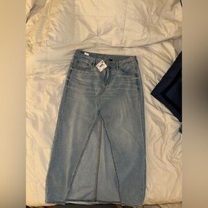 American Eagle Outfitters Blue Denim A-Line Skirt